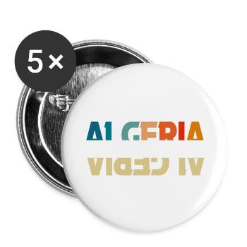Algeria is God who gives - Buttons large 2.2''/56 mm (5-pack) - white - Front