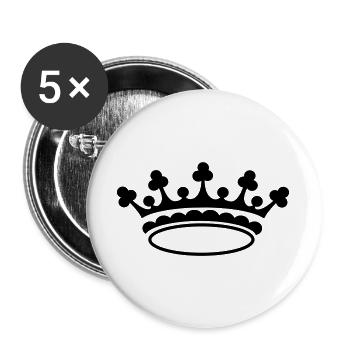 Crown king - Buttons large 2.2''/56 mm (5-pack) - white - Front