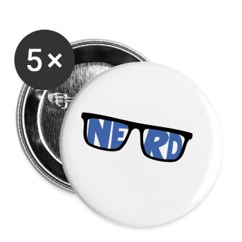nerd coder server download cyberspace programmer - Buttons groß 56 mm (5er Pack) - Weiß - Vorne