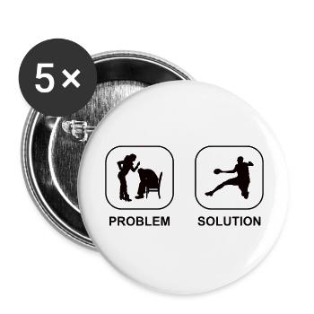 Handball club Handball handball players Handball players - Buttons large 2.2''/56 mm (5-pack) - white - Front