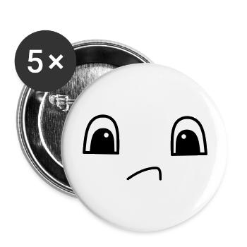 Cute sad face - Buttons groß 56 mm (5er Pack) - Weiß - Vorne
