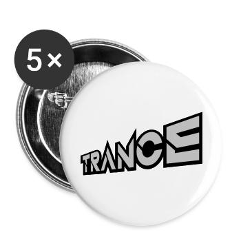 Club Trance Techno lettering - Buttons large 2.2''/56 mm (5-pack) - white - Front