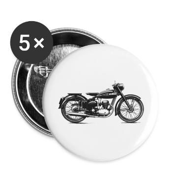 VINTAGE MOTO Kreation Louis RUNEMBERG © Adagp - Buttons groß 56 mm (5er Pack) - Weiß - Vorne
