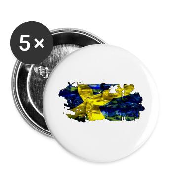 Sweden Sweden Viking Nordic Scandinavia Midsummer - Buttons large 2.2''/56 mm (5-pack) - white - Front