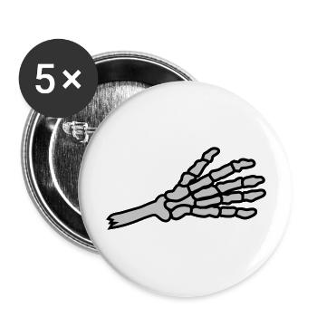 Les mains atteignent la main coupée - Lot de 5 grands badges (56 mm) - blanc - Devant