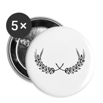 Corn grain wheat decoration - Buttons large 2.2''/56 mm (5-pack) - white - Front