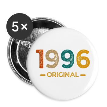 1996 Original - Lot de 5 grands badges (56 mm) - blanc - Devant