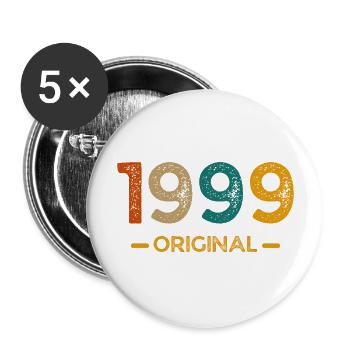 1999 original - Lot de 5 grands badges (56 mm) - blanc - Devant