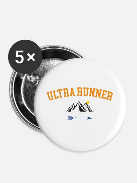 Ultra Runner - Buttons groß 56 mm (5er Pack) - Weiß