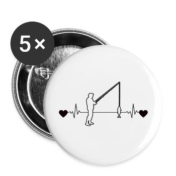 Fishing Fishing Fishing Hooks Angler - Buttons large 2.2''/56 mm (5-pack) - white - Front