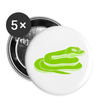 Concevoir un dangereux serpent maléfique - Lot de 5 grands badges (56 mm) - blanc - Devant