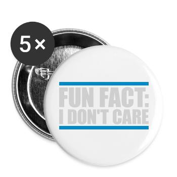 I don't care fact - Buttons large 2.2''/56 mm (5-pack) - white - Front