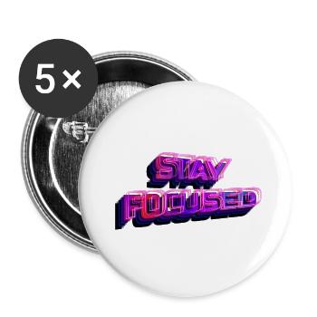 Stay focused - stay focused - Buttons large 2.2''/56 mm (5-pack) - white - Front