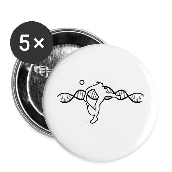 Tennisverein Tennis Tennisspieler Tennisschläger - Buttons groß 56 mm (5er Pack) - Weiß - Vorne