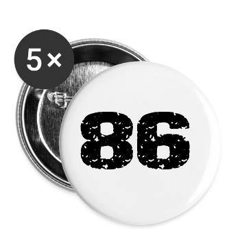 86 Number Leotard - Buttons large 2.2''/56 mm (5-pack) - white - Front