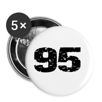 95 Number Leotard - Buttons large 2.2''/56 mm (5-pack) - white - Front