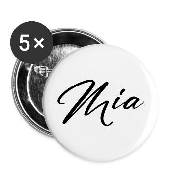 mia - Buttons groß 56 mm (5er Pack) - Weiß - Vorne