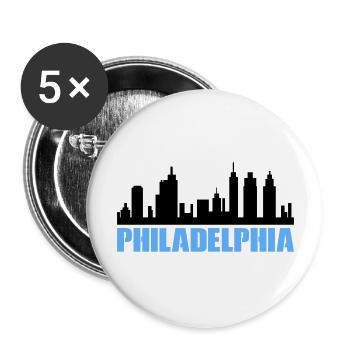 Philadelphia - Buttons large 2.2''/56 mm (5-pack) - white - Front