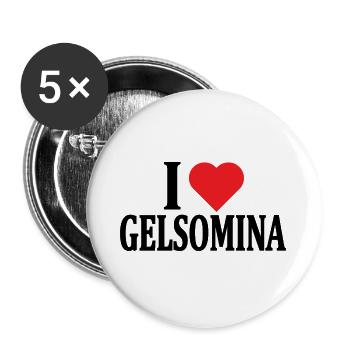 t-shirt I love Gelsomina t-shirt gift idea - Buttons large 2.2''/56 mm (5-pack) - white - Front