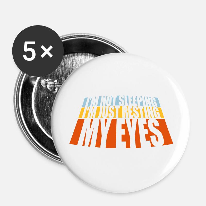 im not sleeping quote - Buttons large 2.2''/56 mm (5-pack) - white