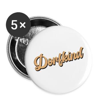Dorfkind, Land, Eifel, Dorf, Spruch, fun - Buttons groß 56 mm (5er Pack) - Weiß - Vorne