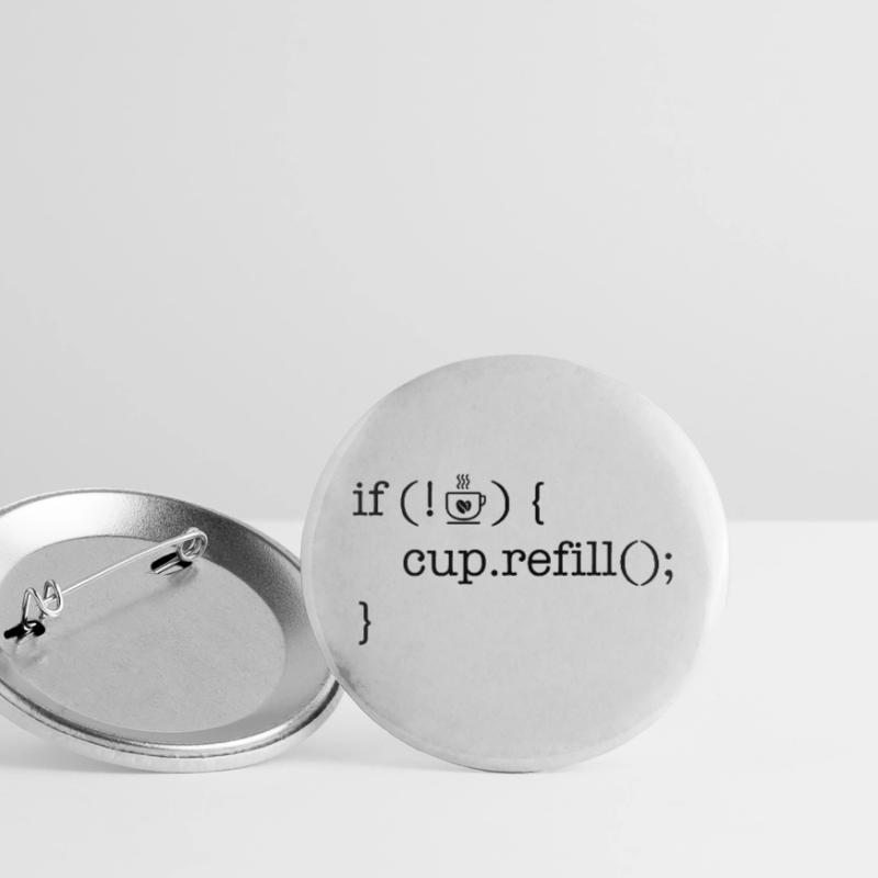 Coffee code software developer humor Buttons large 2.2''/56 mm (5-pack)
