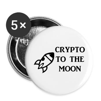 Bitcoin Trading Crypto Stocks - Lot de 5 grands badges (56 mm) - blanc - Devant