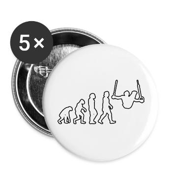 Gymnastics Gymnastics Gymnastics Club Floor Gymnastics Gymnasts - Buttons large 2.2''/56 mm (5-pack) - white - Front