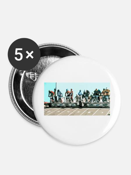 BMX - Buttons groß 56 mm (5er Pack) - Weiß