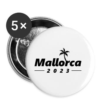 Majorque 2023 - Lot de 5 grands badges (56 mm) - blanc - Devant