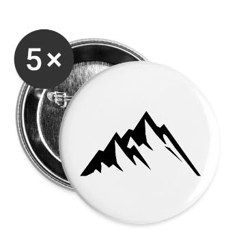 mountains - Buttons groß 56 mm (5er Pack) - Weiß - Vorne
