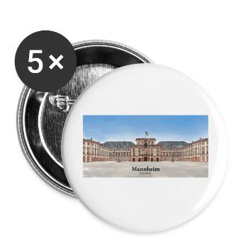 Barockschloss Mannheim Aquarell - Buttons groß 56 mm (5er Pack) - Weiß - Vorne