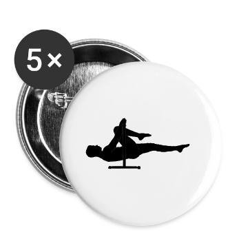 one leg Frontlever Calisthenics - Buttons large 2.2''/56 mm (5-pack) - white - Front