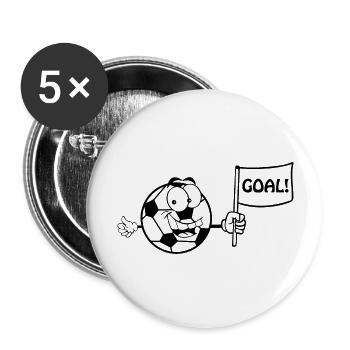 Fußball Soccer - Buttons large 2.2''/56 mm (5-pack) - white - Front