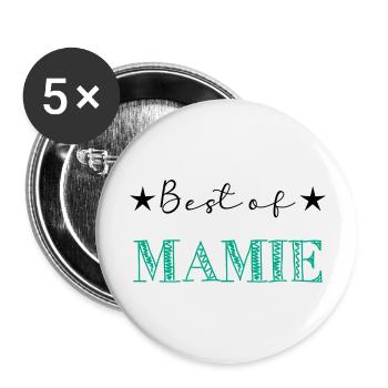 BONNE FÊTE MAMAN. MAMAN. FÊTE DES MÈRES - Lot de 5 grands badges (56 mm) - blanc - Devant