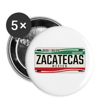 enregistrement de Zacatecas Mexique - Lot de 5 grands badges (56 mm) - blanc - Devant