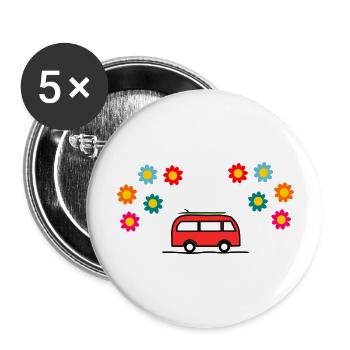 ALLES GUTE ZUM GEBURTSTAG, PAPA. PAPA. VATERTAG. VATER - Buttons groß 56 mm (5er Pack) - Weiß - Vorne