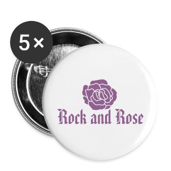 Rock and Roll - lila - Buttons groß 56 mm (5er Pack) - Weiß - Vorne