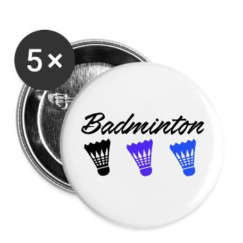 badminton - Buttons large 2.2''/56 mm (5-pack) - white - Front