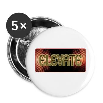 Elevate Bass Waves - Buttons groß 56 mm (5er Pack) - Weiß - Vorne