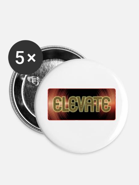 Elevate Bass Waves - Buttons groß 56 mm (5er Pack) - Weiß