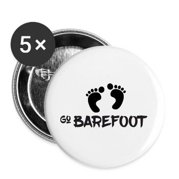 Go Barefoot - Barefoot Running - Buttons large 2.2''/56 mm (5-pack) - white - Front