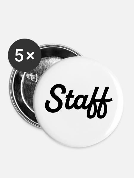 Staff 2 - Buttons groß 56 mm (5er Pack) - Weiß