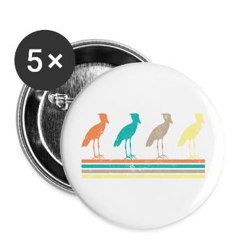 Shoebill Bird Ornithologist Forest I Gift - Buttons large 2.2''/56 mm (5-pack) - white - Front