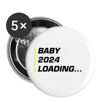 Baby 2024 Loading - Buttons large 2.2''/56 mm (5-pack) - white - Front