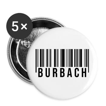Burbach Westerwald - Buttons groß 56 mm (5er Pack) - Weiß - Vorne