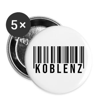 Koblenz Westerwald - Buttons groß 56 mm (5er Pack) - Weiß - Vorne