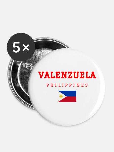 Valenzuela Philippinen - Buttons groß 56 mm (5er Pack) - Weiß