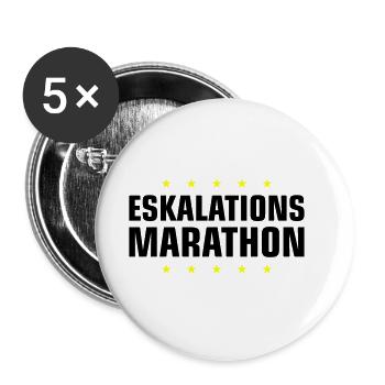 Eskalations Marathon - Buttons groß 56 mm (5er Pack) - Weiß - Vorne