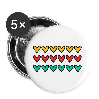 CHRISTMAS. YEAR. ANNIVERSARY. RETIREMENT. FATHER'S DAY - Buttons large 2.2''/56 mm (5-pack) - white - Front